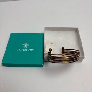 ZAD Martin Mini Layered Metal Cuff Rose Gold Bracelet Stitch Fix NWT